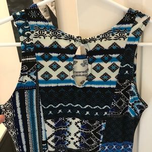 Patterned A-line mini-dress